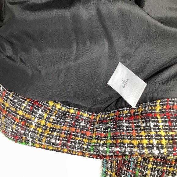 Coldwater Creek Women's Multicolor Tweed Moto Jacket Blazer Size 12 Lined - Picture 5 of 6